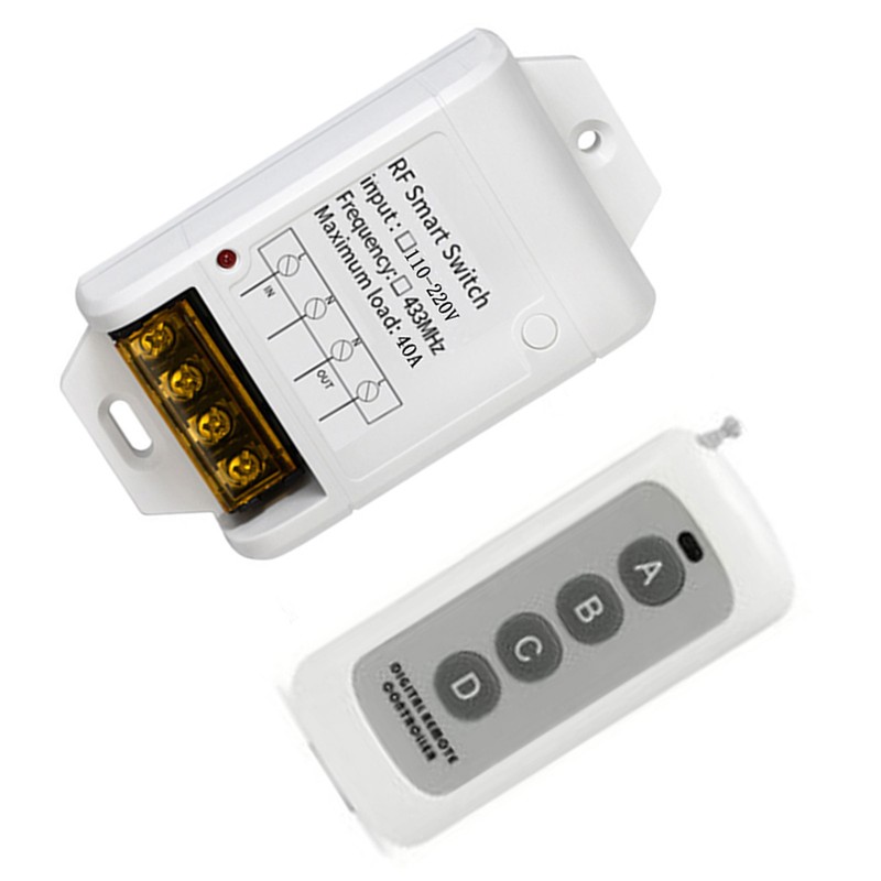 433MHZ Smart RF Relay Switch High Power 110V‑220V Wireless Remote