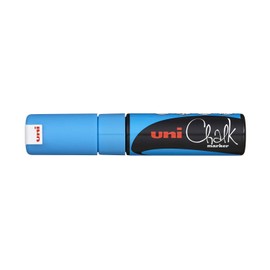 uni-ball PWE-8K Chalk Marker Broad Chisel Tip - Light Blue (Pack of 6)