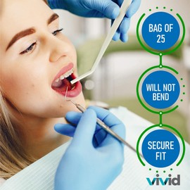 100 Dental Surgical Aspirator White Suction Tips, 1/8 Inch Diameter, 4 Bags of 25 Tips - Vivid SurgiMax