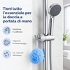 JADUFHU Supporto Doccia Regolabile con 2 Ganci