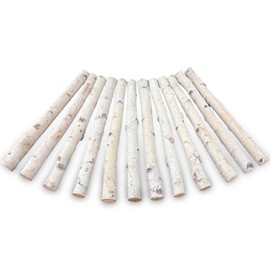 Birch Logs Decoration Fireplace Wood 12 Pack Decorative Logs for Fireplace Decor Rustic Birch Wood for Crafts,Christmas,Birch Branches,Firewood(Logs:0.7''-1.2'' Dia.16.5'' Length)