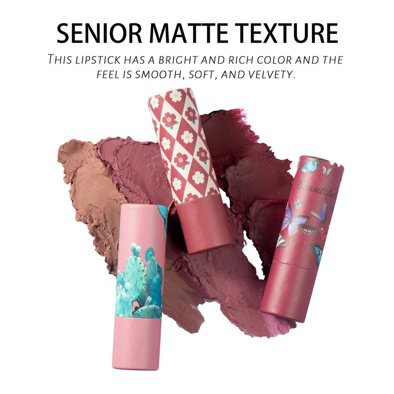 Pale Pink Lipstick,Matte,Smooth,Waterproof,Highly Pigmented Lipsticks（04#Pale Pink）