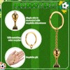 12 Pcs 3D Soccer Trophy Keychain Set - Perfect for