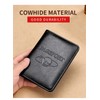 Leather Passport Cover Case RFID Blocking Travel Wallet (Black), black,
