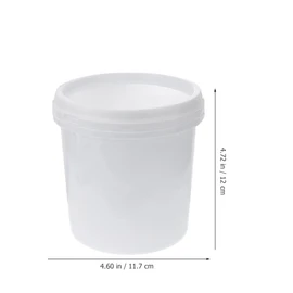 Mobestech 5Pcs Plastic Buckets with Lid Farm Multipurpose Buckets Portable Plastic Water Buckets with Handle Buckets 1L