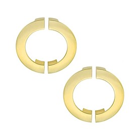 Mcredy Half Moon Pulls Semicircle Pulls 96mm/3.78" Mounting Hole Distance with Screws Brushed Gold Semi Circle Door Pull Zinc Alloy Pack of 4