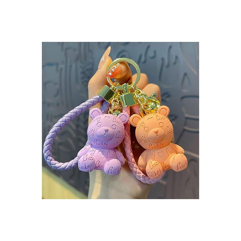 [AIXUAN] Cute Character Animal Keychain Decoration, Resin Car Strap, Couple