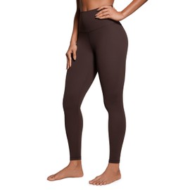 CRZ YOGA Butterluxe High Waisted Lounge Legging 28'' - Workout Leggings for Women Buttery Soft Yoga Pants Hot Fudge Brown Medium