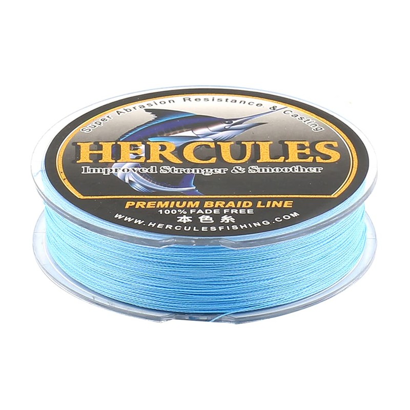 HERCULES Fade-Resistant Braided PE Fishing Line, 4 Strands, Long Casts,