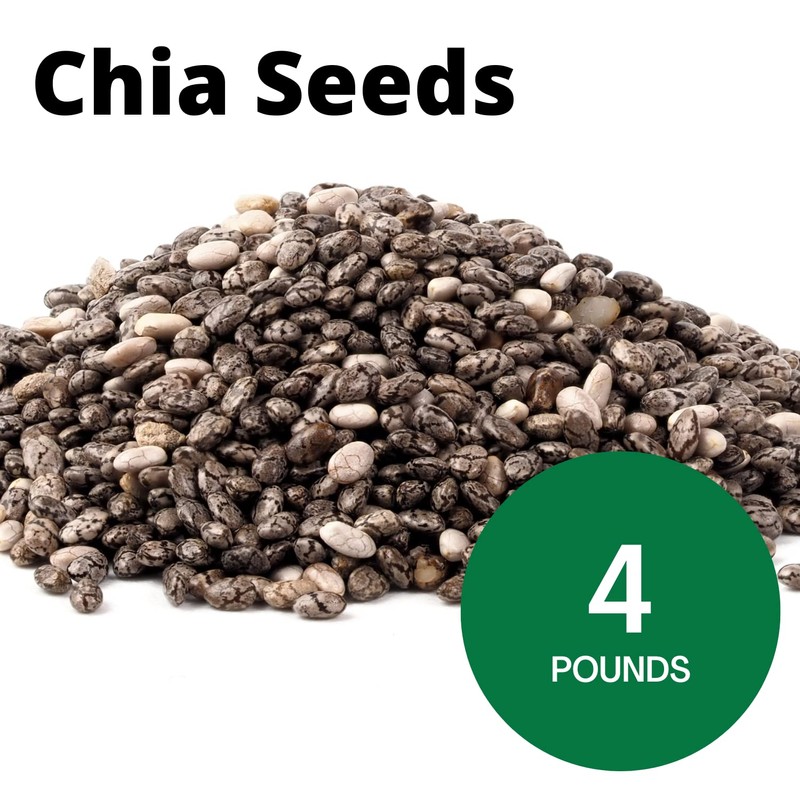 Cereausly Organic Black Chia Seeds in Bulk | 4 Lb