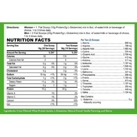 LifeSource Vitamins 1.1 lb Grass Fed Whey Protein Isolate - Creamy French Vanilla w/Stevia