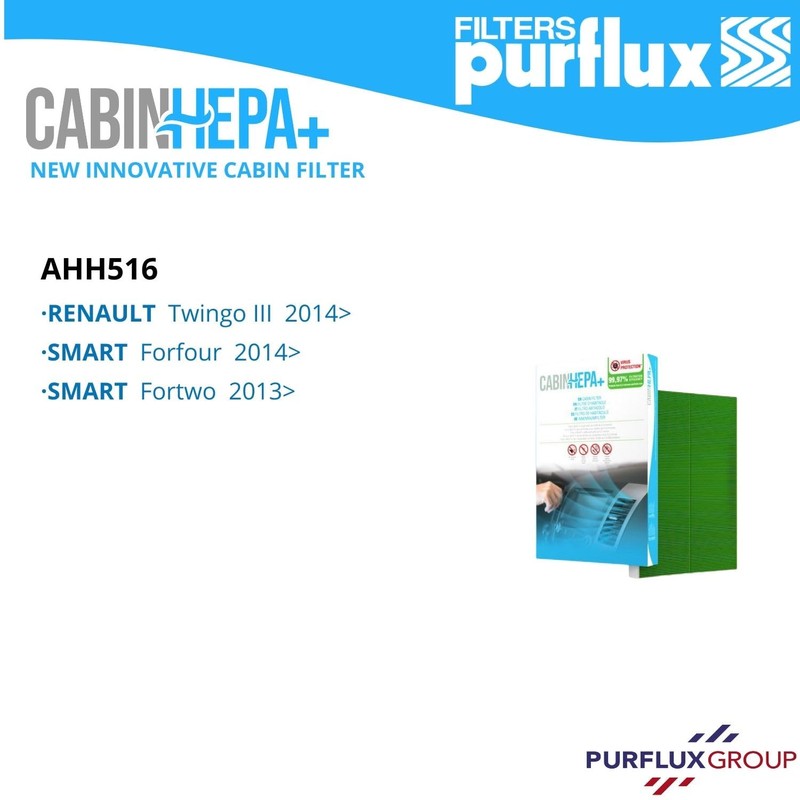 PURFLUX AHH516 Indoor Air Filter HEPA