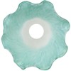 Bieye LS08S Lily Flower Blown Glass Lampshade (White Cyan, Opening