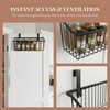 LeleCAT Grid Storage Baskets with Hooks, Over Cabinet Door Organizer,