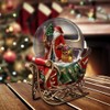 Santa with Reindeer and Sleigh Water Globe San Francisco Music