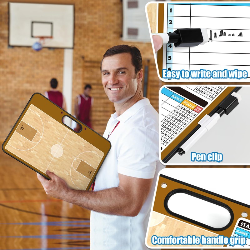 Torlam Magnetic Basketball Coaching Board Basketball Clipboard Dry Erase for