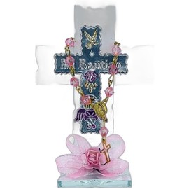 Cruz de Cristal Chica Recuerdo Niña 12 Piezas