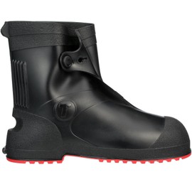 TINGLEY - 45821.2X Tingley Workbrutes G2 - PVC Overshoe - 10" Ht. - Black Upper - Red Sole - Cleated Outsole