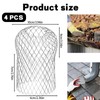 4PCS Gutter Guard, 4-Inch Round Head, Aluminium Downpipe Leaf Guard,