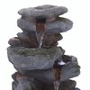 Alpine Corporation WIN582 22" Outdoor 3-Tier Rock Waterfall Fountain with