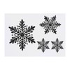 Azeeda 4 x 'Einzelne Schneeflocke' Temporäre Tattoos - Wasserfest, Hautfreundlich