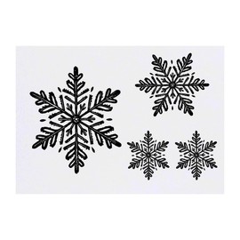 Azeeda 4 x 'Einzelne Schneeflocke' Temporäre Tattoos - Wasserfest, Hautfreundlich & Ungiftig · Transfers in Verschiedenen Größen (TO00079858)