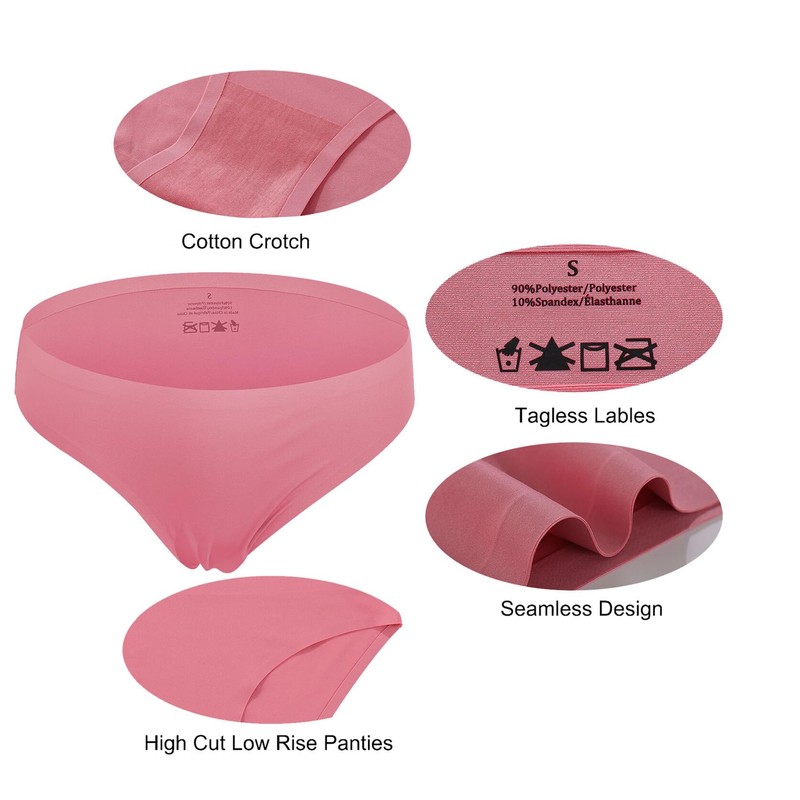 FINETOO 6 Pack Women’s Seamless Hipster Underwear No Show Panties