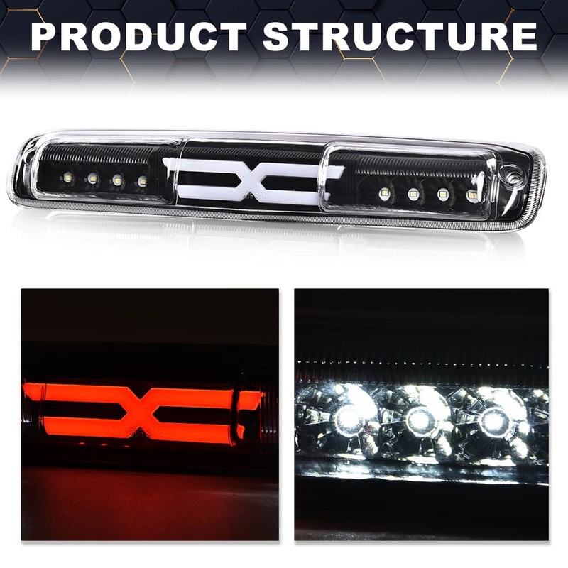 PIT66 3rd Brake Light Compatible with Chevy Silverado 1500 2500