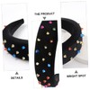 Healvian Wide Acrylic Rivet Sponge Headband for Women Comfortable Workout