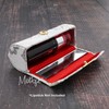 Lipstick Case with Elegant Paisley Design - Silver