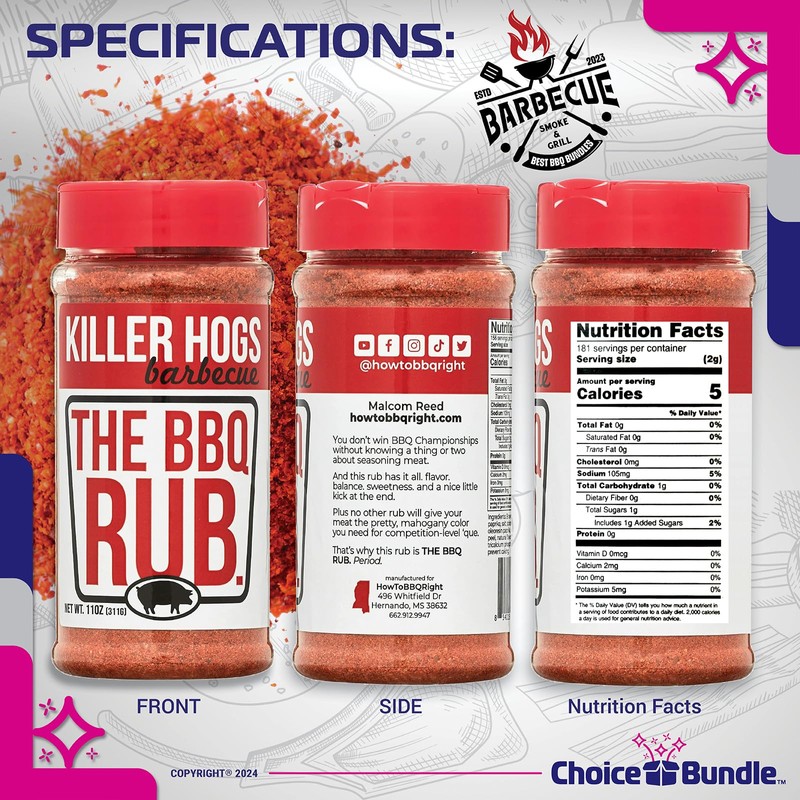 Killer Hogs AP All Purpose Seasoning & The BBQ Rub