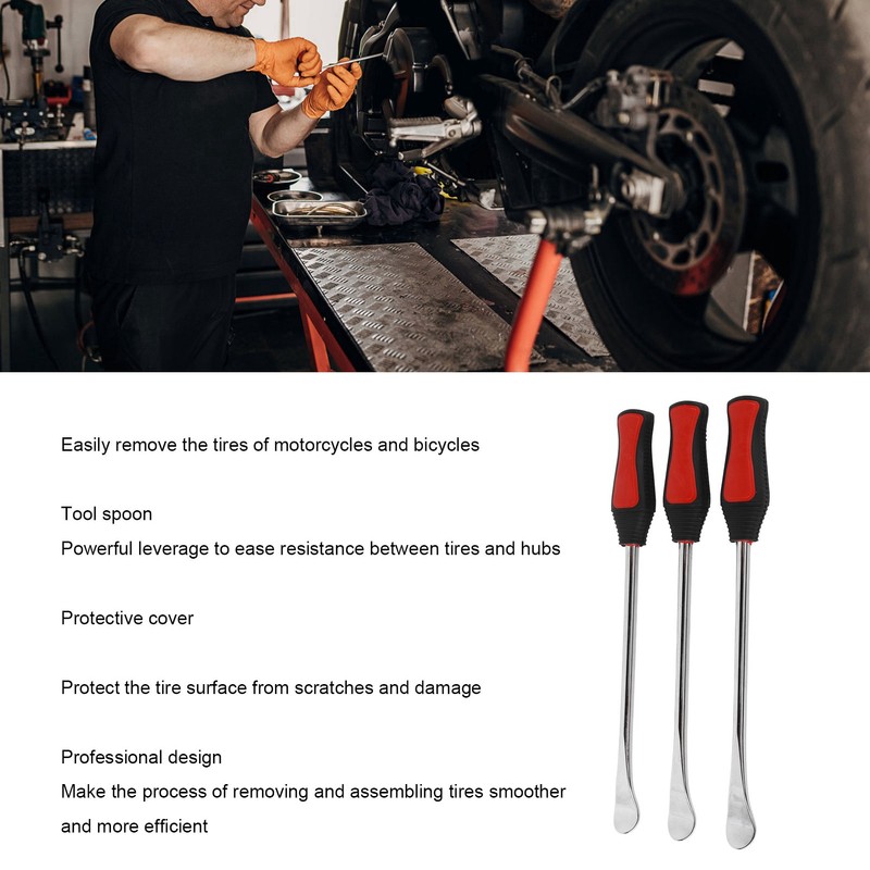 Tire Spoon Lever Tool Kit Protective Cover Valve Cores Tire