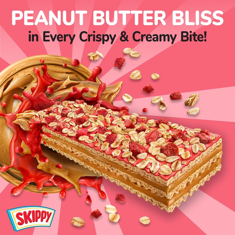 SKIPPY P.B. & Jelly Wafer Bars, Strawberry Jelly Flavor, Real