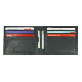 Bullz Mens Genuine Leather Front Pocket Magnetic Money Clip Slim Bifold Wallet Id Slot