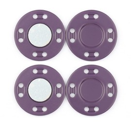 MAHAVIMOKSA 20mm/0.65" Magnetic Coat Snap Button Invisible Hidden Sew in Button Fastener for DIY Craft Clothing Sewing Bag Purse Leather Scrapbooking (Purple 10pcs)