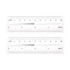 2Pcs Foldable Ruler, White Film Flexible Ruler 4 Inch 0.1mm