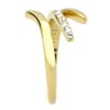 Women's Stainless Steel IP Gold Top Grade Crystal Clear Minimal