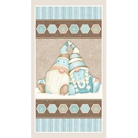 HENRY GLASS I Love Sn'Gnomies Flannel F9646P 13 Gnome 24 inch Panel