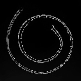 Pack of 2 Belly Chains, Body Chains, Adjustable Belly Chains Set for Women and Girls, Waist Chain, Belly Waist Chain, Bikini Chain Tassel, 65-90 cm, 2pcs, Non-Precious Metal, No Gemstone