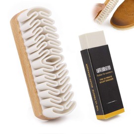 Suede Leather Cleaning Shoe Brush Matte Crepe Brush Decontamination Brush with Cleaning Eraser for Shoes in Chamois