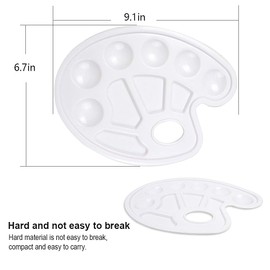 JCF 3 PCS Set Paint Tray Palette, Plastic Artist Paint Palette with Thumb Hole and 10 Wells for Watercolor Acrylic Oil DIY Craft Professional Art Painting
