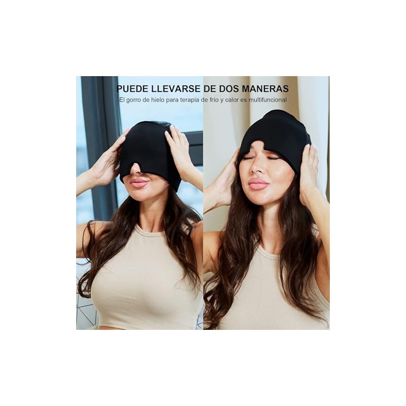 Gorro Migraña 180 Half Gel Relajación Negro