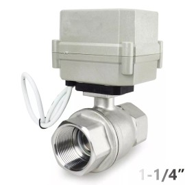 HSH-Flo 1-1/4" DN32 2 Way CF8 Lead Free Motorized Electrical Ball Valve 110V 120V~230VAC