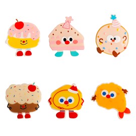 6 Pcs Cartoon Dessert Refrigerator Magnets Cute Magnets Powerful Fridge Magnets Stickers for Kitchen, Whiteboard, Cabinet, Dishwasher - Cute Craft Decor for Home, Office, School
