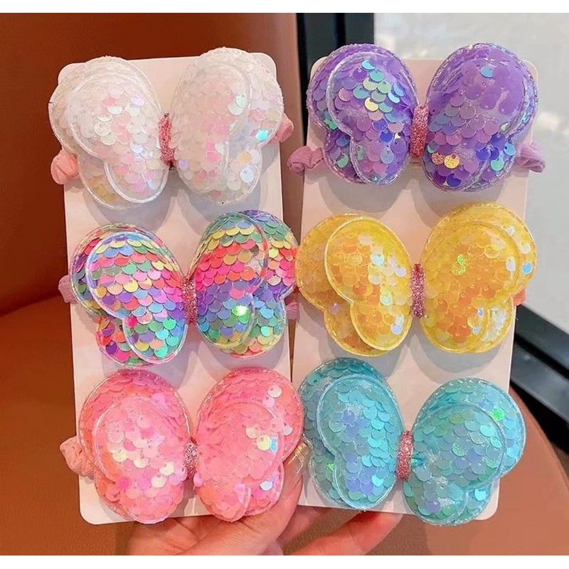 [VOKLLIYU]ヘアゴム 子供 1本セット おしゃれ 可愛い カラフル 花 リボン 蝶結び キッズ