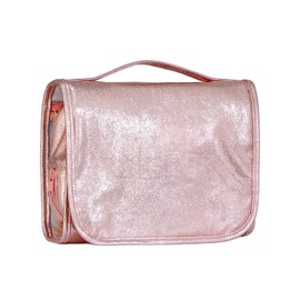 Charmix Travel Toiletry Bag for Women,Hanging Travel Toiletry Bag with Jewelry Organizer Compartment,Makeup Bag, Waterproof and Dirt Resistant, Travel Essentials,Bright Pink