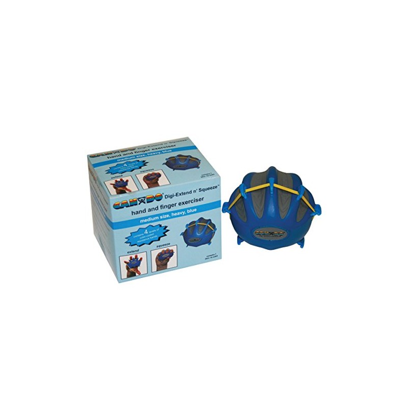 Cando® Digi-Extend n' Squeeze Hand Exerciser, Finger Exerciser, Blue (Strong)