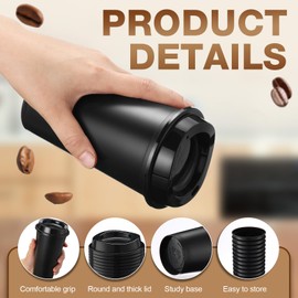 Honeydak 45 Pack Reusable Coffee Cups with Lids 16 oz Portable Tea Cups Reusable Hot Coffee Mugs Tumblers Bulk Plastic Tumblers Travel Drinks Mugs for Hot and Cold Drinks(Black)