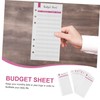 TEHAUX 1set Budget Planner Refills Thick Punched Expense Tracker Sheets
