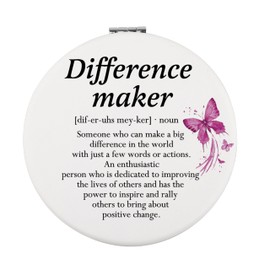 LQRI Difference Maker Makeup Mirror Social Worker Teacher Gift Difference Maker Appreciation Gift